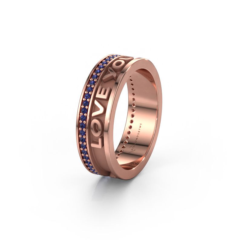 Trouwring Namering 2 585 rosé goud ±6x2 mm
