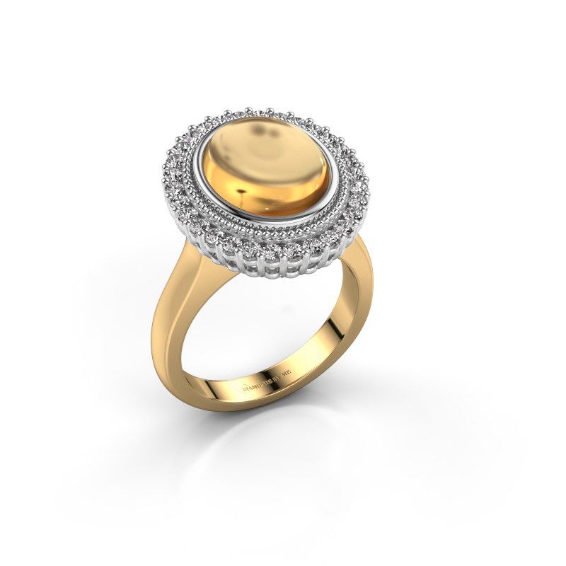 Afbeelding van Ring Mila<br/>585 goud<br/>Citrien 12x10 mm