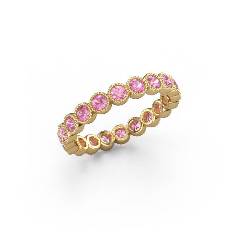 Ring Mariam 0.05 585 gold pink sapphire 2.4 mm