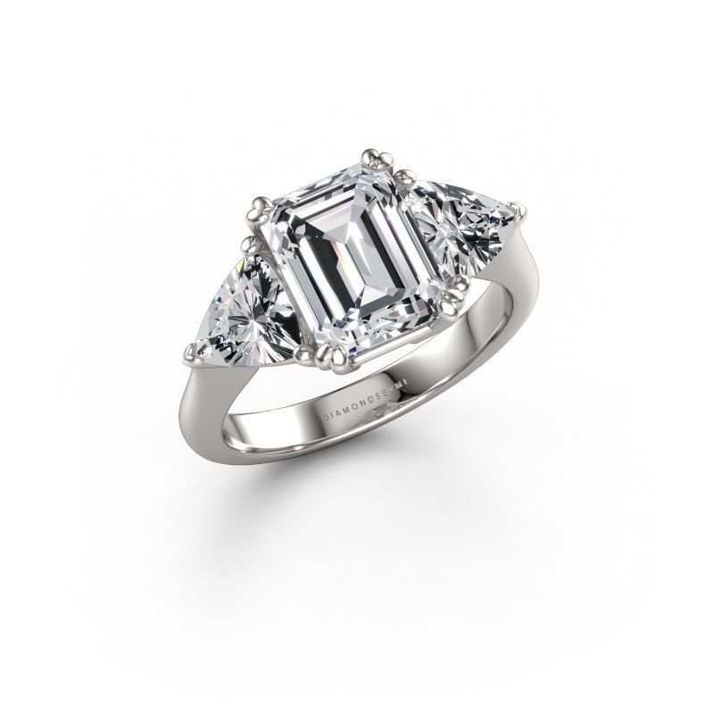 Engagement ring Paula 950 platinum lab grown diamond 3.90 crt