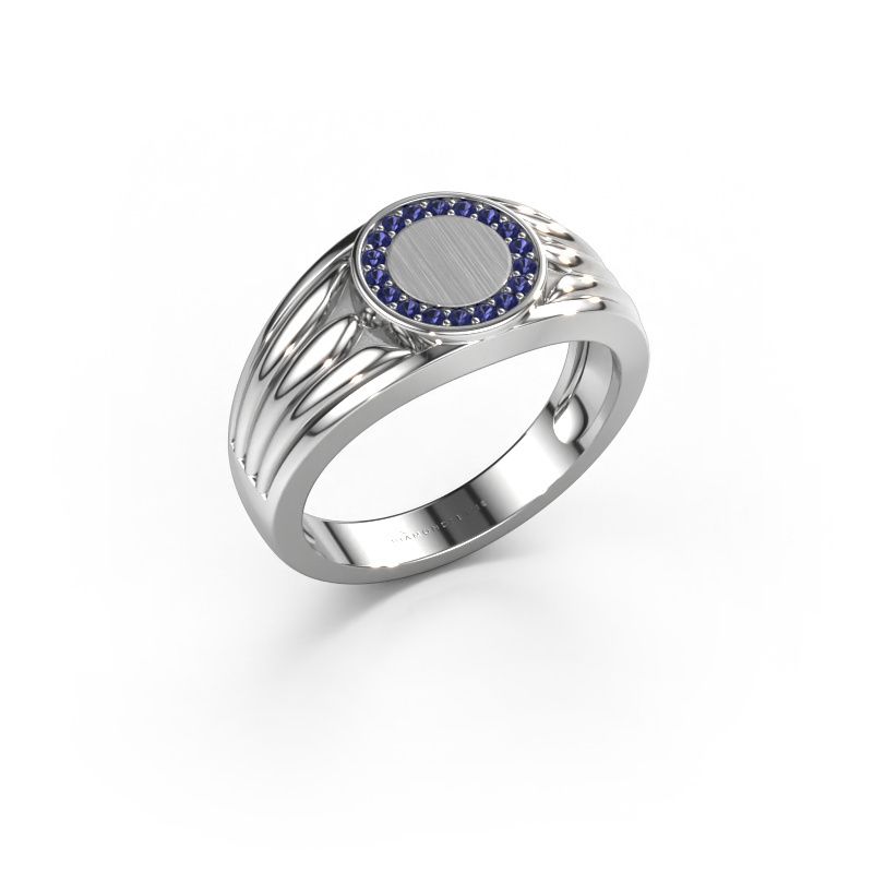 Pinky ring Jacobus 950 platinum sapphire 1.2 mm