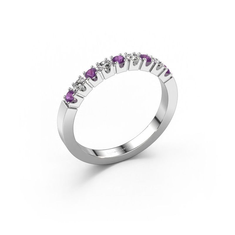 Ring Dana 9 585 Weißgold Amethyst 2 mm