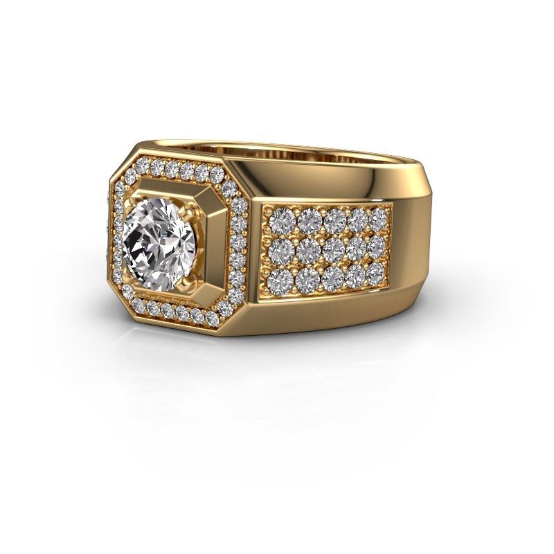 Image of Men's ring pavan<br/>375 gold<br/>diamond 1.918 crt