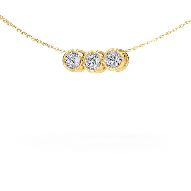 Necklace Kim 3 585 gold lab grown diamond 0.75 crt