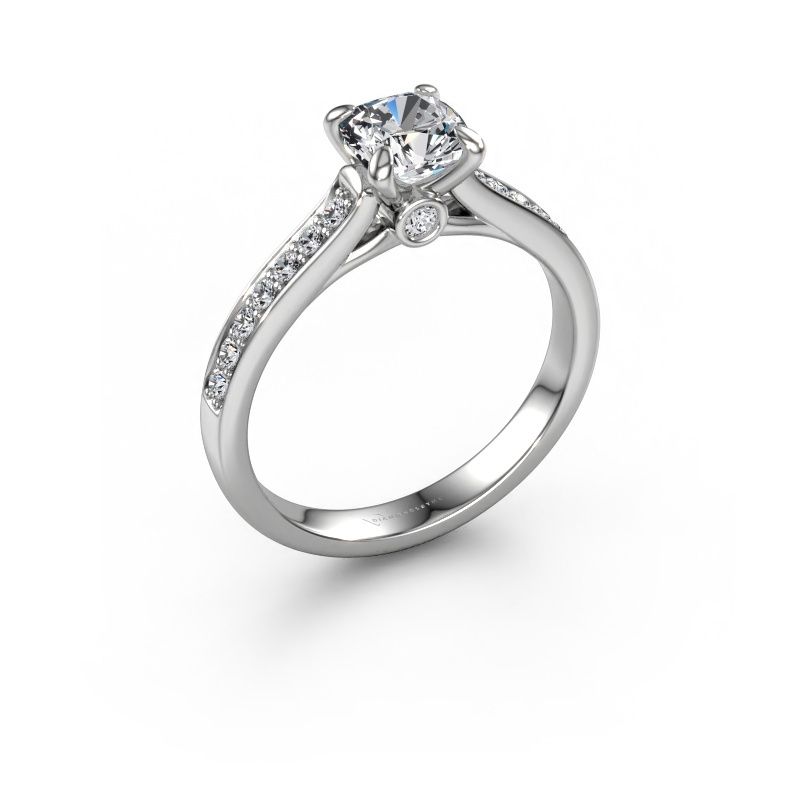 Bague de fiançailles Valorie cus 2 585 or blanc diamant synthétique 1.25 crt
