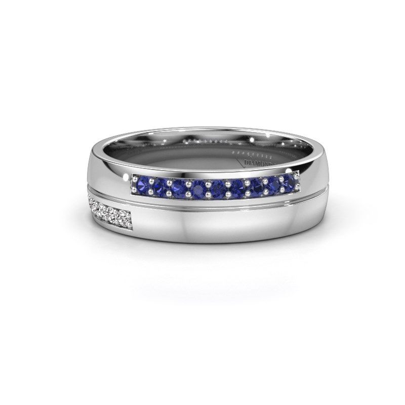 Image of Wedding ring WH0213L26AP<br/>585 white gold ±6x1.7 mm<br/>Sapphire