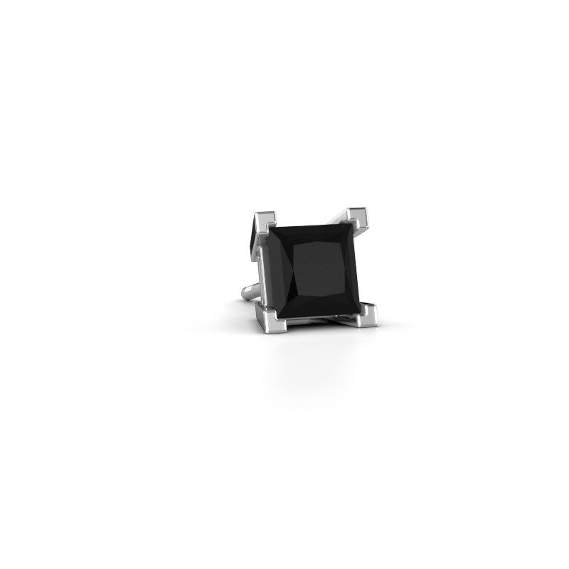 Men's earring Hans 585 white gold black diamond 1.56 crt