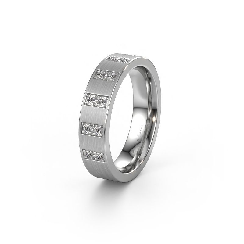 Trouwring WH2013L 950 platina lab-grown diamant ±5 x 2 mm