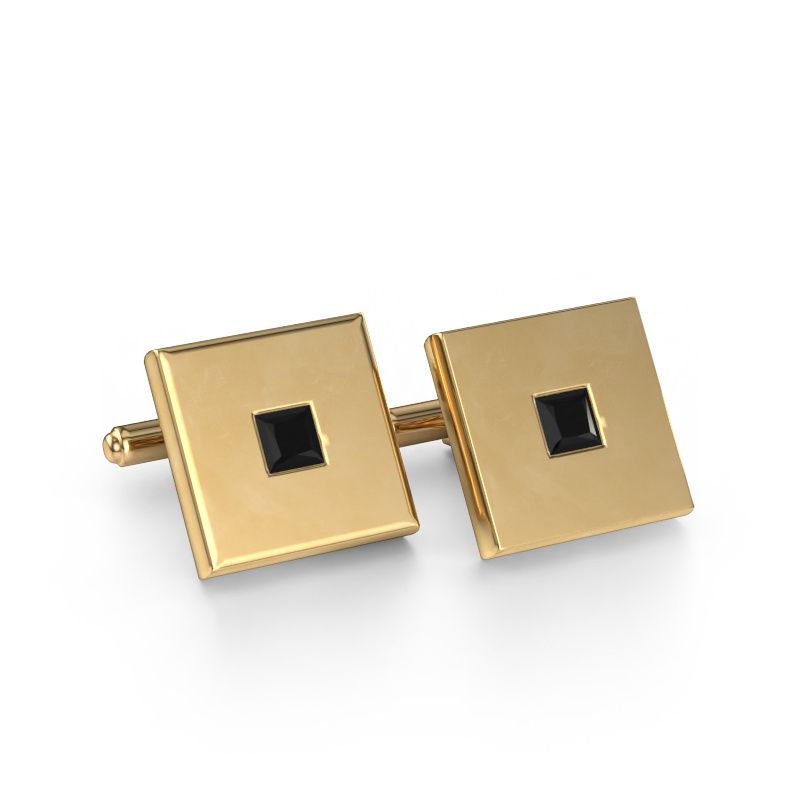 Cufflinks Givanti 585 gold black diamond 0.96 crt
