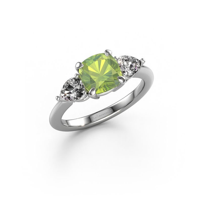 Verlobungsring Chanou CUS 950 Platin Peridot 7 mm