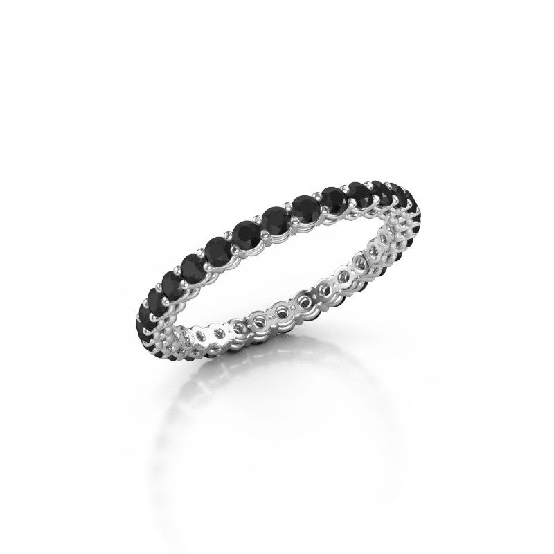 Image of Stackable ring Michelle full 2.0 585 white gold black diamond 1.116 crt
