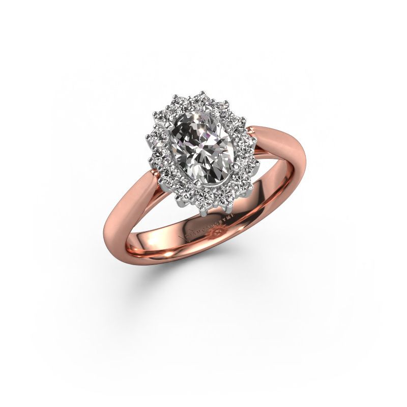 Verlovingsring Margien 1 585 rosé goud lab-grown diamant 0.80 crt