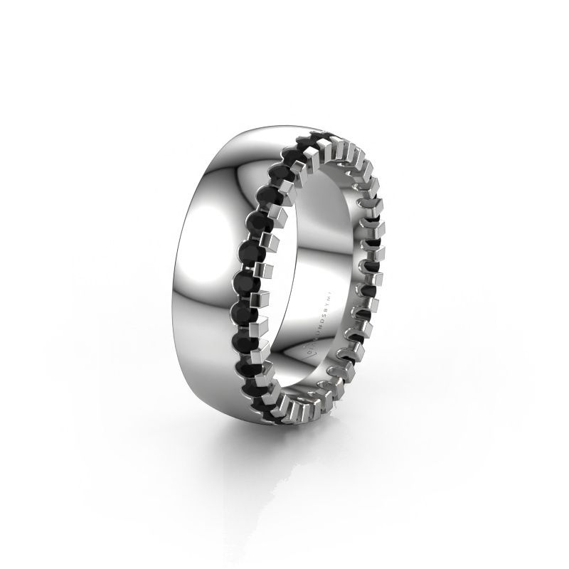 Ehering WH6120L27C 585 Weißgold Schwarz Diamant ±7x2.2 mm