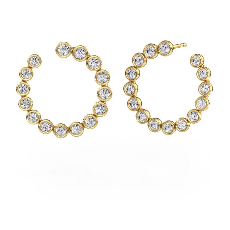 Hoop earrings Tosca 585 gold diamond 2.53 crt