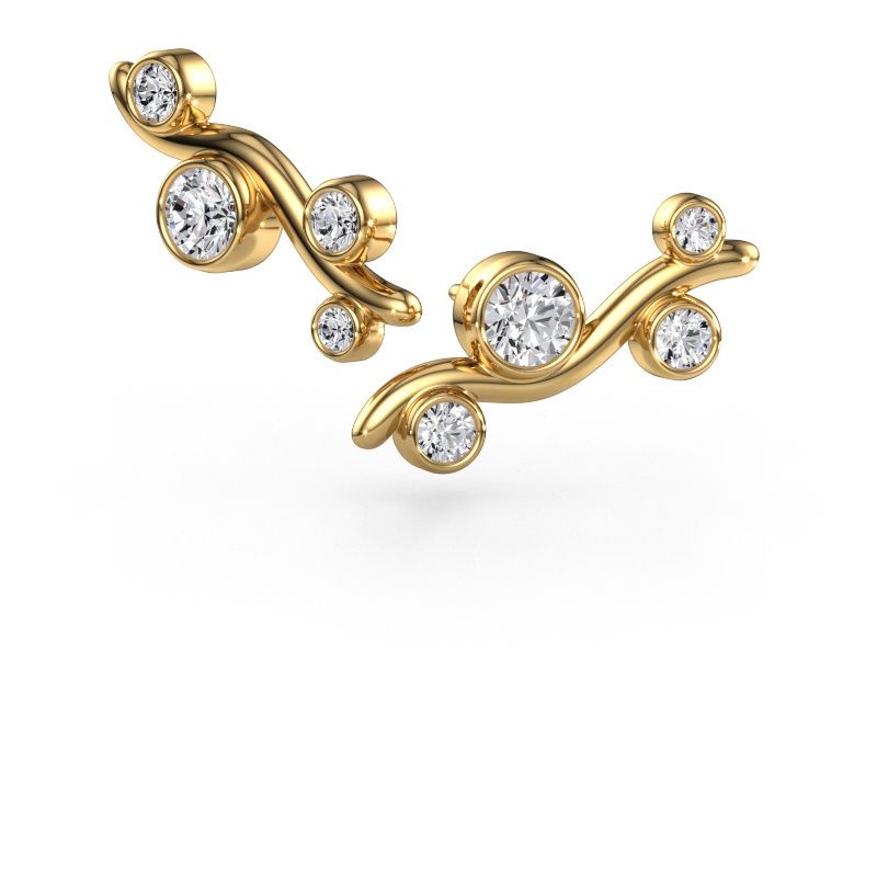 Stud earrings Jin 585 gold diamond 1.59 crt