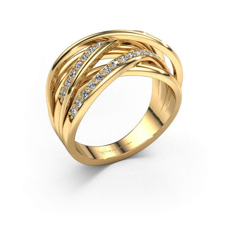 Ring Fem 2 585 gold diamond 0.450 crt
