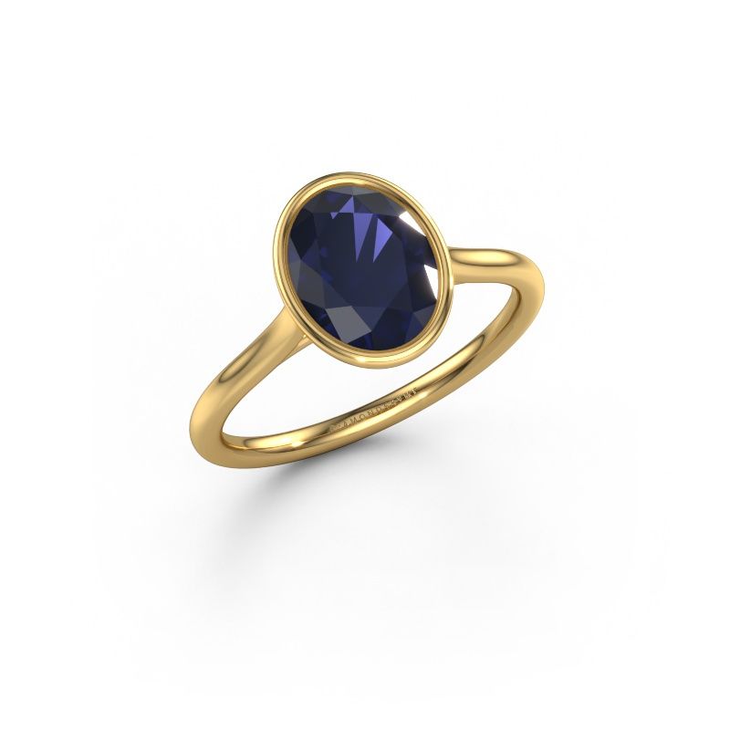 Engagement ring Lavon OVL 585 gold sapphire 9x7 mm