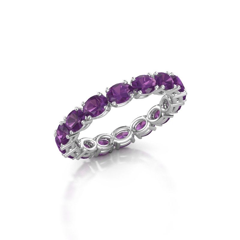 Bild von Ring vivienne ovl 4x3<br/>585 Weißgold<br/>amethyst 4x3 mm