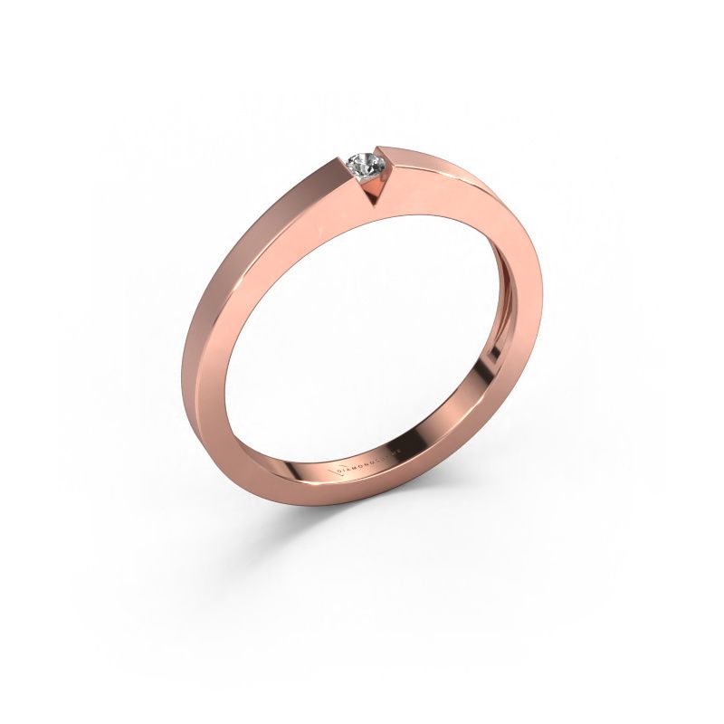Bague de fiançailles Lizzy 1 585 or rose diamant 0.03 crt