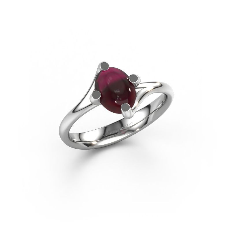 Ring Nora 950 platinum garnet 8x6 mm