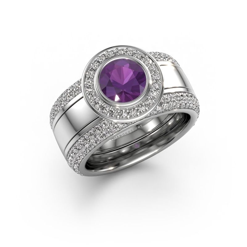 Ring Roxie 950 platinum amethyst 6.5 mm
