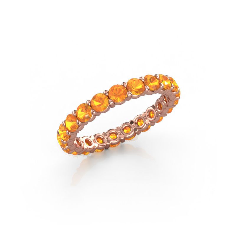 Ring Heddy rnd 2.9 585 rosé goud citrien 2.9 mm