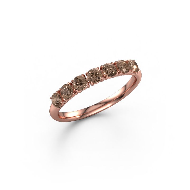 Ring Vivienne Half 585 rosé goud bruine diamant 0.665 crt