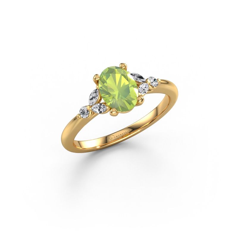 Verlobungsring Megan OVL 585 Gold Peridot 7,5x5,5 mm