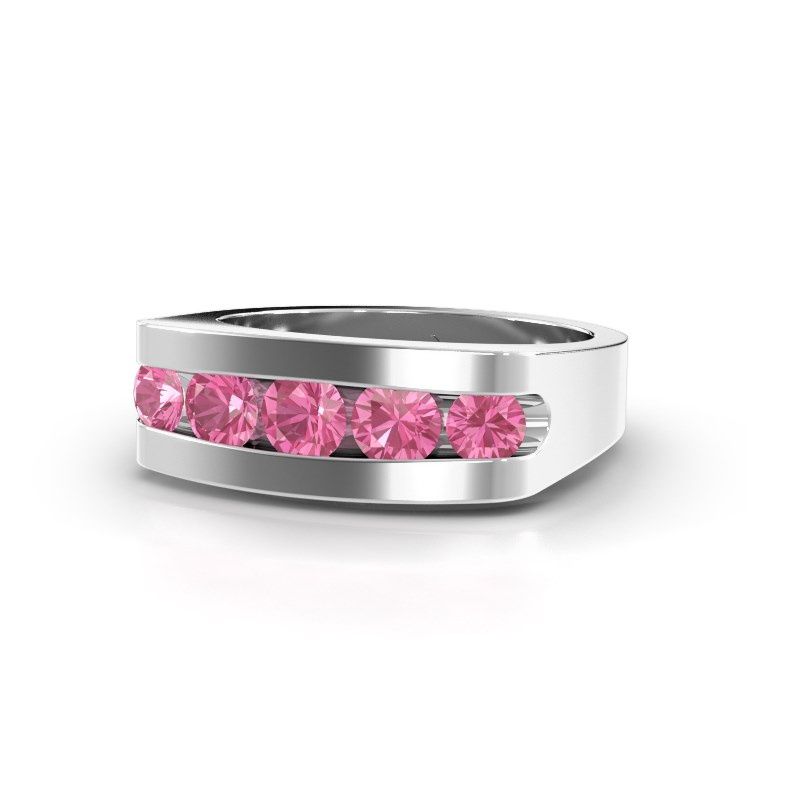 Image of Men's ring Richard<br/>950 platinum<br/>Pink sapphire 4 mm