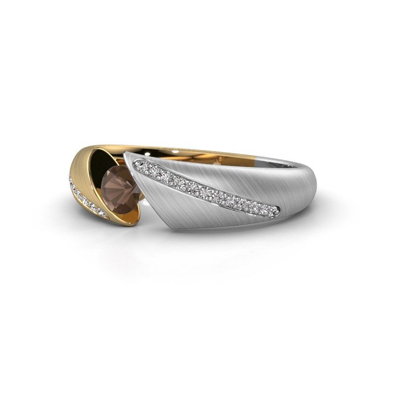 Image of Ring Hojalien 2<br/>585 gold<br/>Smokey quartz 4 mm