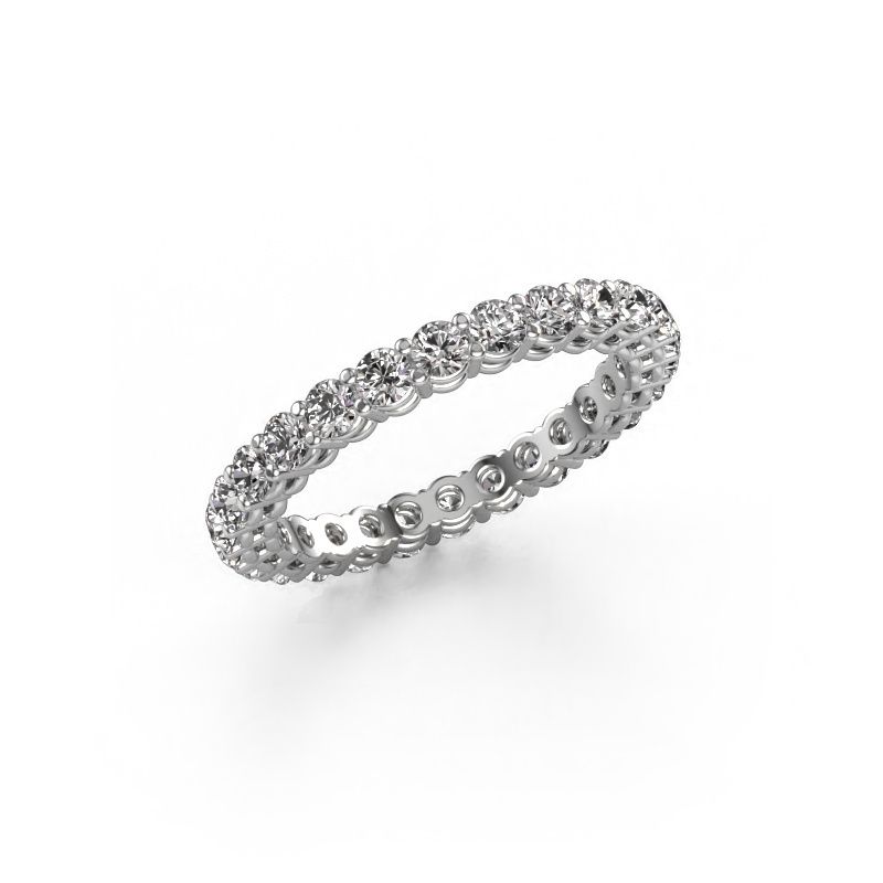 Stackable ring Michelle full 2.4 950 platinum zirconia 2.4 mm
