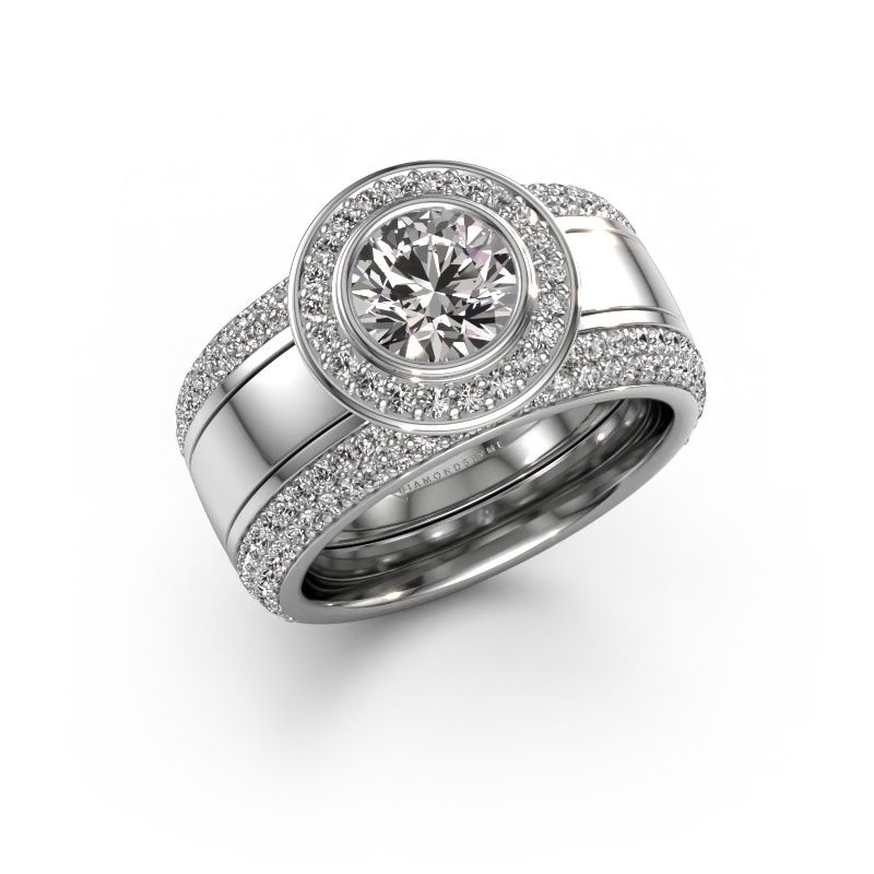 Ring Roxie 950 platina zirkonia 6.5 mm