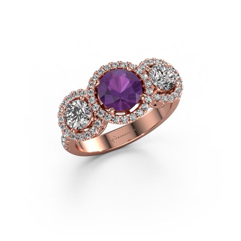 Ring Lacie 585 rose gold amethyst 6.5 mm