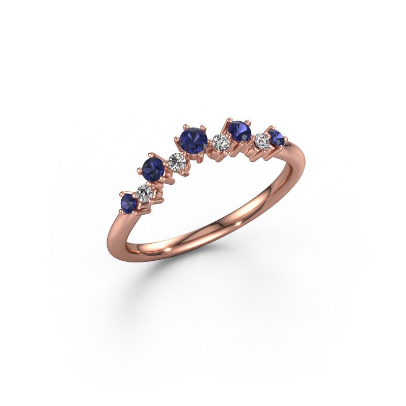 Zijring Carly A 585 rosé goud saffier 2.5 mm