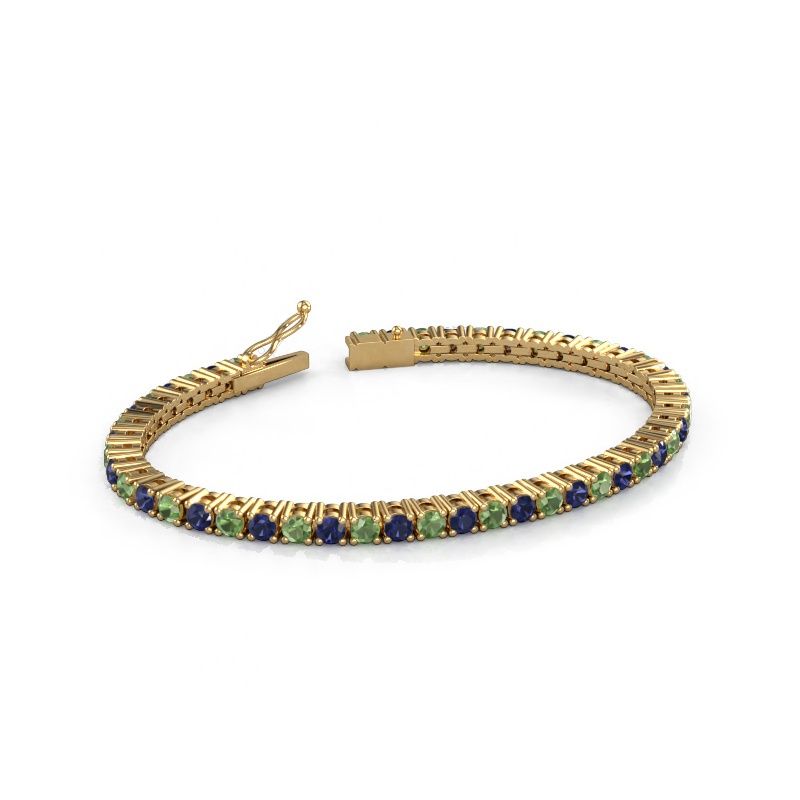 Tennisarmband Karin 3.5 mm 585 Gold Turmalin grün 3.5 mm