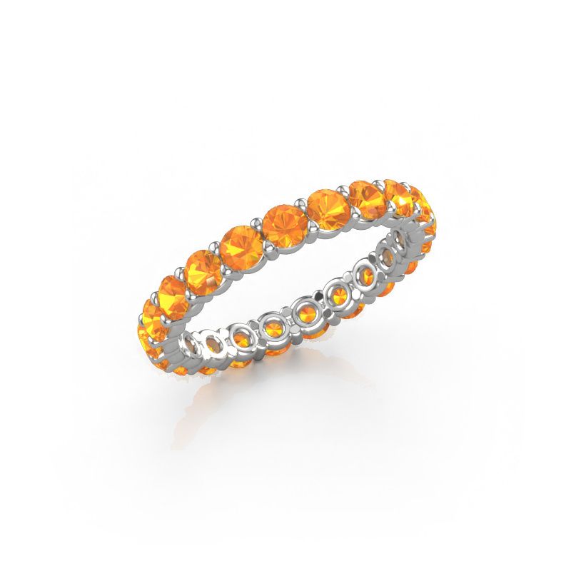Ring Heddy rnd 2.9 585 white gold citrin 2.9 mm
