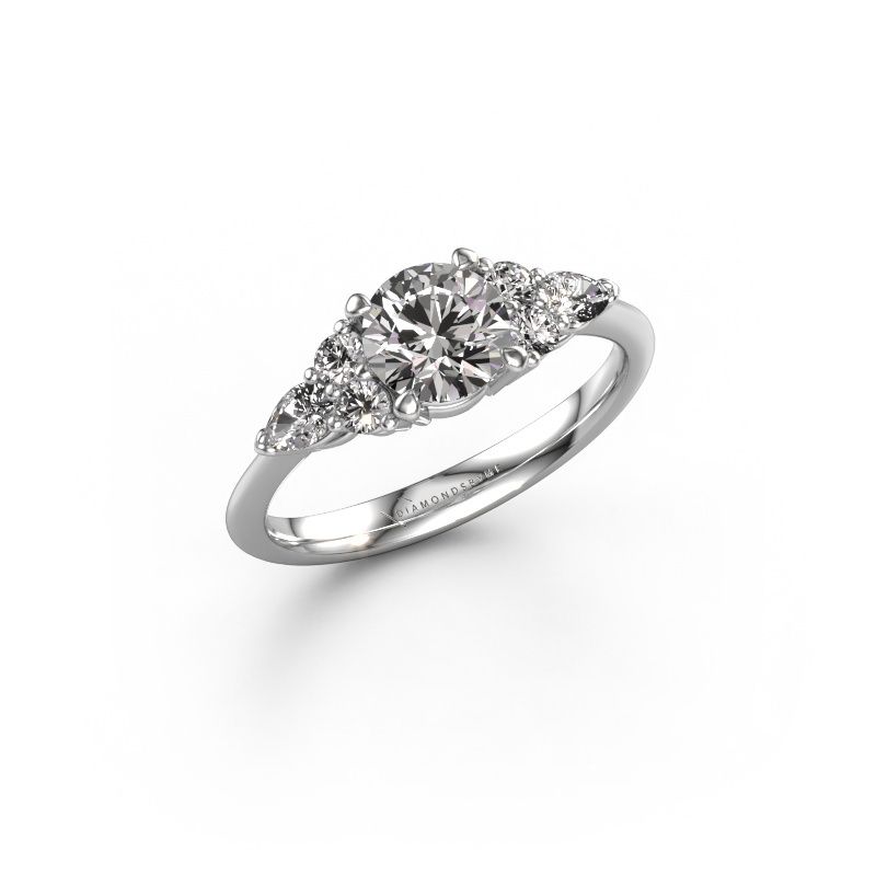 Verlobungsring Melani RND 585 Weißgold Lab-grown Diamant 1.08 crt