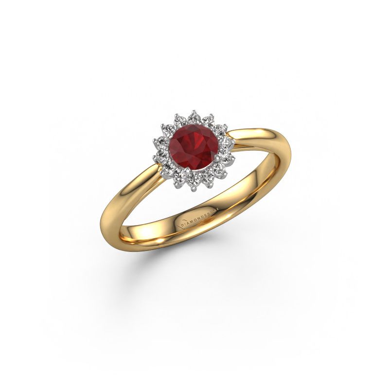 Verlovingsring Tilly RND 1 585 goud robijn 4.2 mm