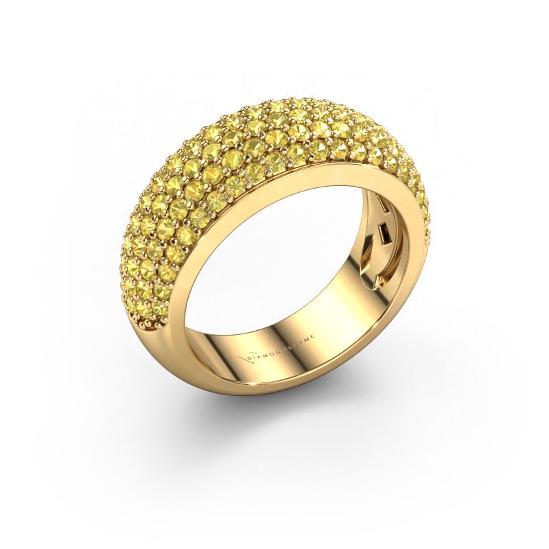 Bague Cristy 585 or jaune saphir jaune 1.2 mm