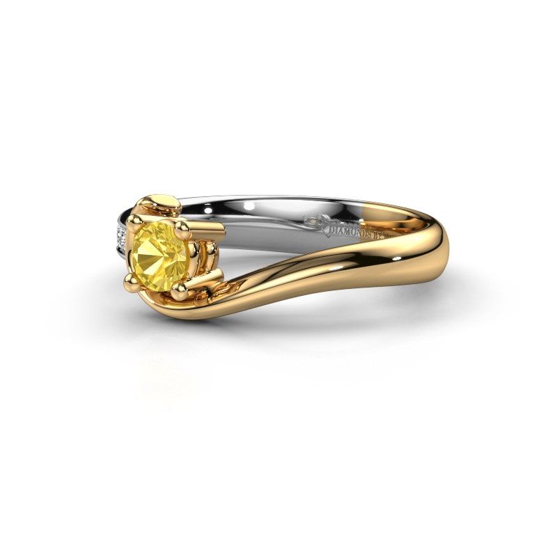 Afbeelding van Verlovingsring Ceylin 585 goud gele saffier 4 mm