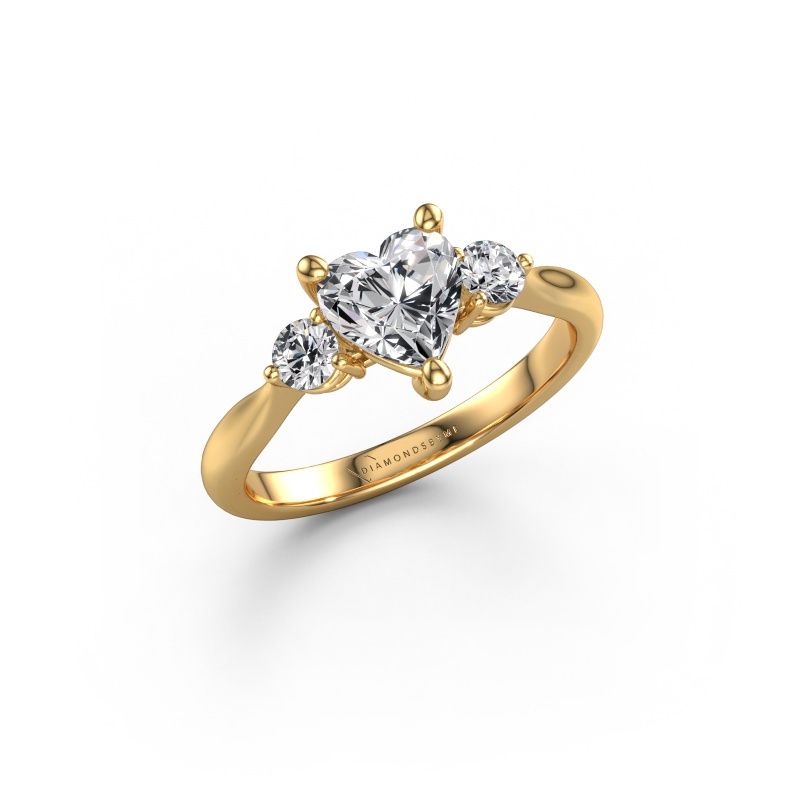 Engagement ring Lieselot HRT 585 gold lab grown diamond 1.24 crt