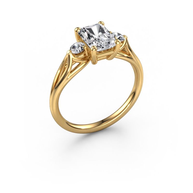 Engagement ring Amie RAD 585 gold lab grown diamond 1.70 crt