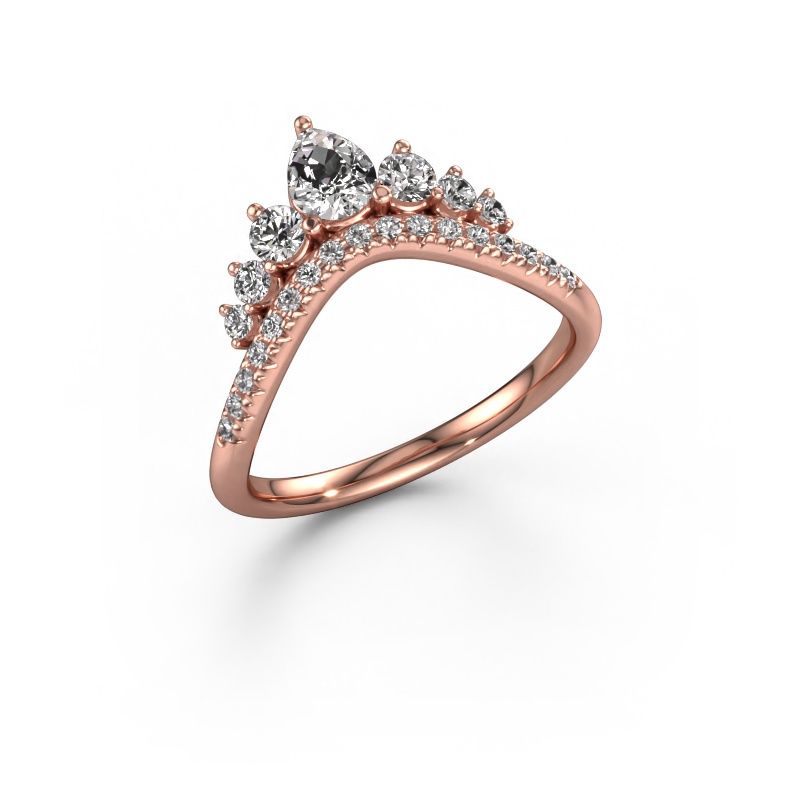Vorsteckring Crown B 585 Roségold Lab-grown Diamant 0.554 crt