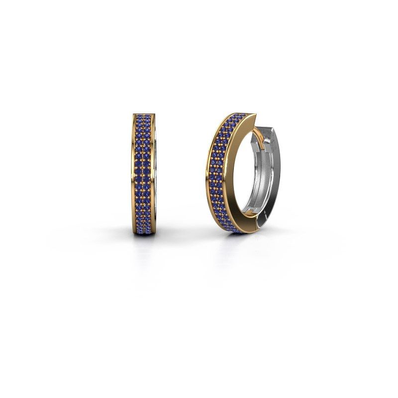 Image of Hoop earrings Renee 5 12 mm 585 gold sapphire 1 mm