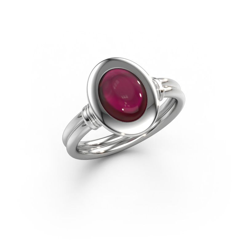 Ring Brittni 950 platinum garnet 7x5 mm
