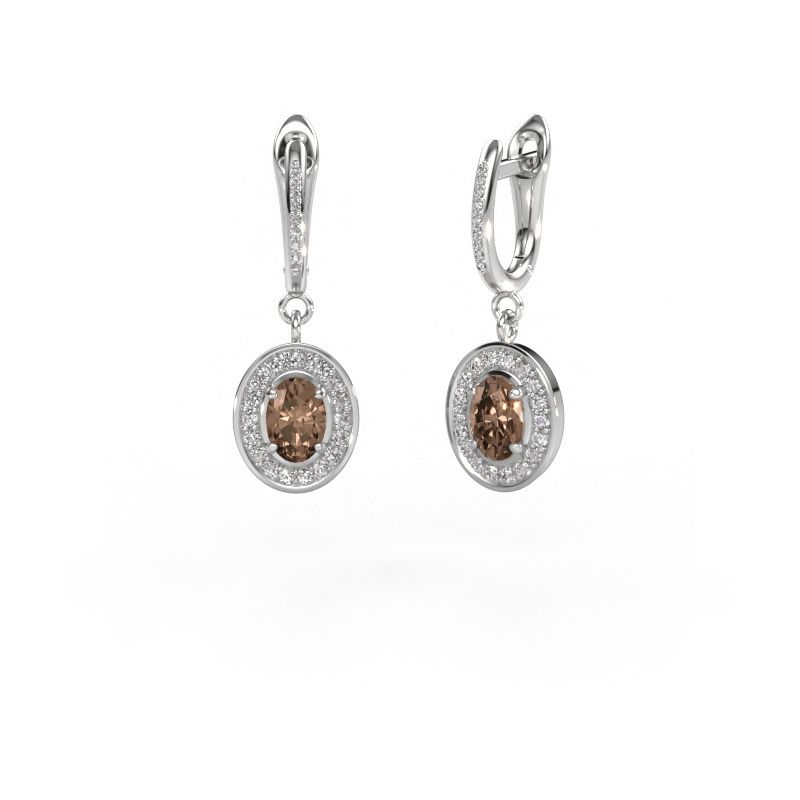 Pendants d'oreilles Layne 2 950 platine diamant brun 1.79 crt