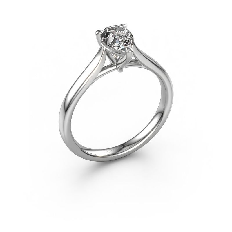 Verlobungsring Mignon PER 1 950 Platin Zirkonia 7x5 mm