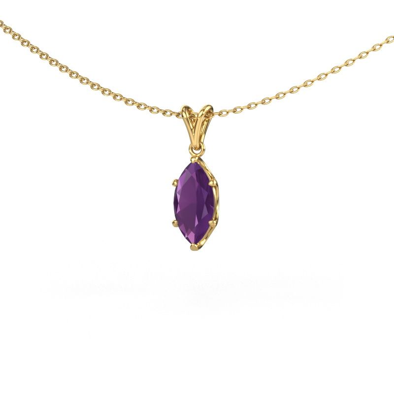 Pendant Sam MRQ 585 gold amethyst 10x5 mm