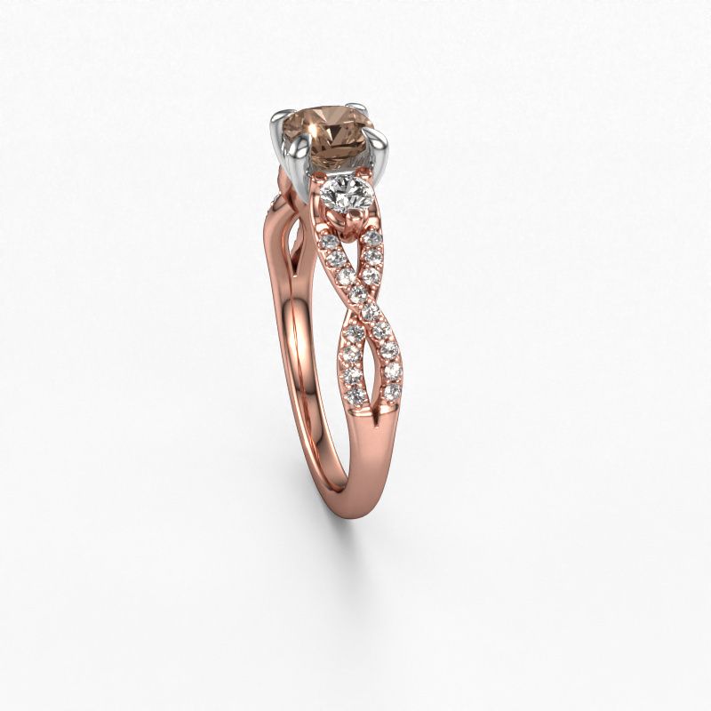 Image of Engagement Ring Marilou Cus<br/>585 rose gold<br/>Brown Diamond 1.060 Crt