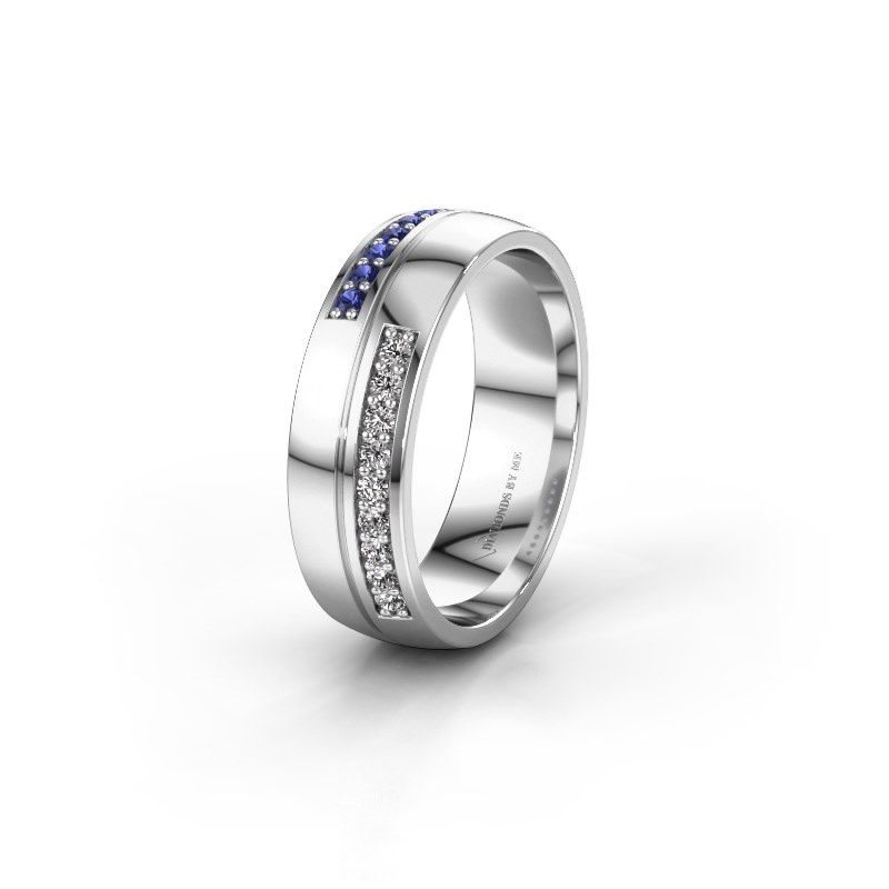Image of Wedding ring WH0213L26AP<br/>950 platinum ±6x1.7 mm<br/>Sapphire